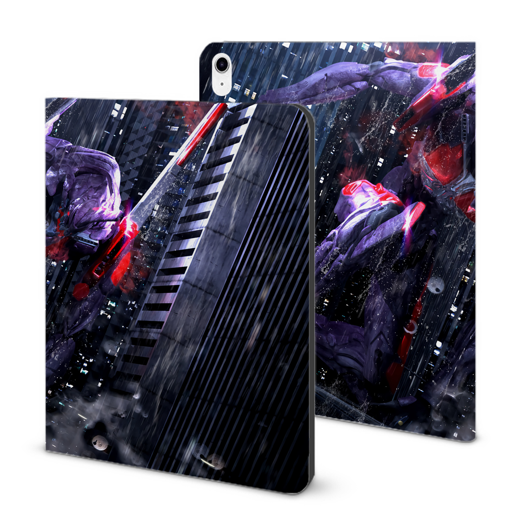 （画像用） EVA 新世紀エヴァンゲリオン IPad ケース ブック型 PUレザー TPU 耐衝撃 軽量 薄型 ペン収納なし 全面保護 IPad 各モデル対応